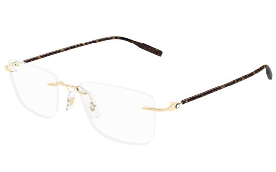 Montatura vista Montblanc Uomo MB0431O003-GOLD-GOLD-TRANSPARENT53 - MB0431O003-GOLD-GOLD-TRANSPARENT53